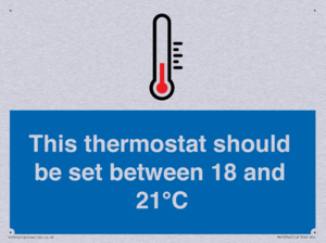 This thermostat should be set between 18 and 21°C